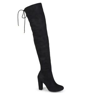 NWT Journee Collection Womens Maya Wide Calf Boots Shoes Black 8.5WC